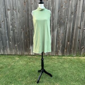 TRS-Sleeveless Green Mock Neck Dress NWT
